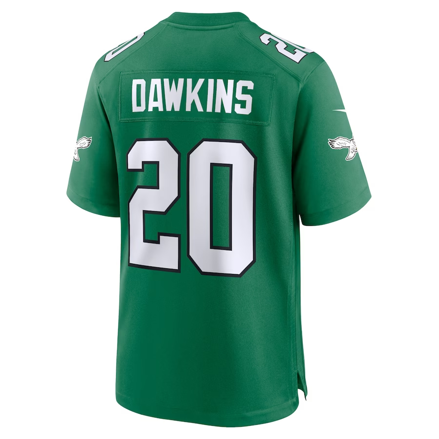 Nike Brian Dawkins Philadelphia Eagles Kelly Green Alternate Retired Player Game Jersey