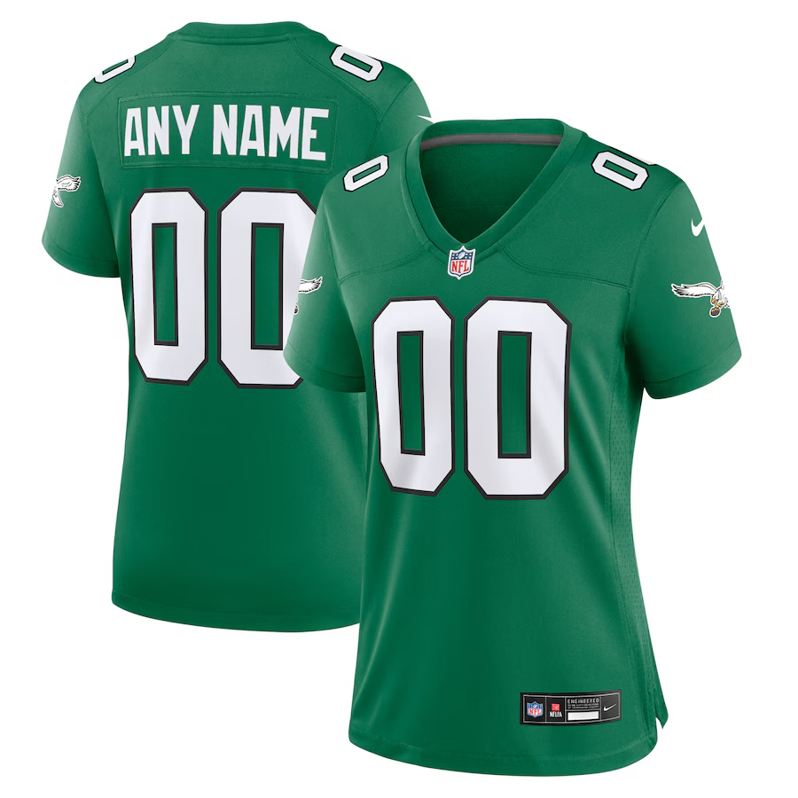 Nike Philadelphia Eagles Women's Kelly Green Alternate Custom Game Jersey