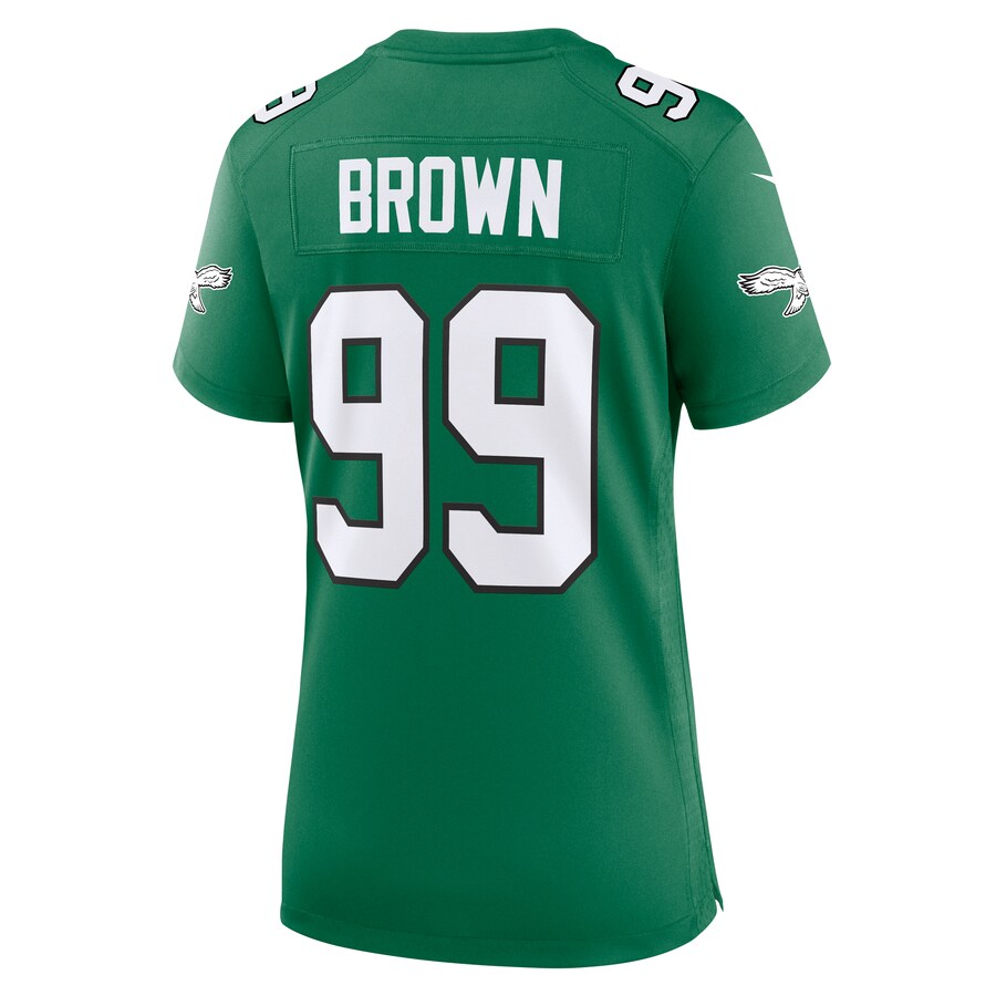 Nike Jerome Brown Philadelphia Eagles Women's Kelly Green Alternate Game Jersey