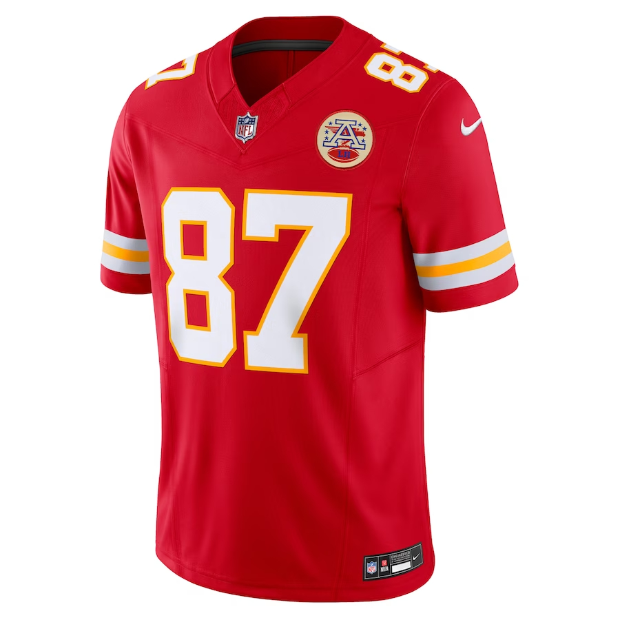 Nike Travis Kelce Kansas City Chiefs Red Vapor F.U.S.E. Limited Jersey