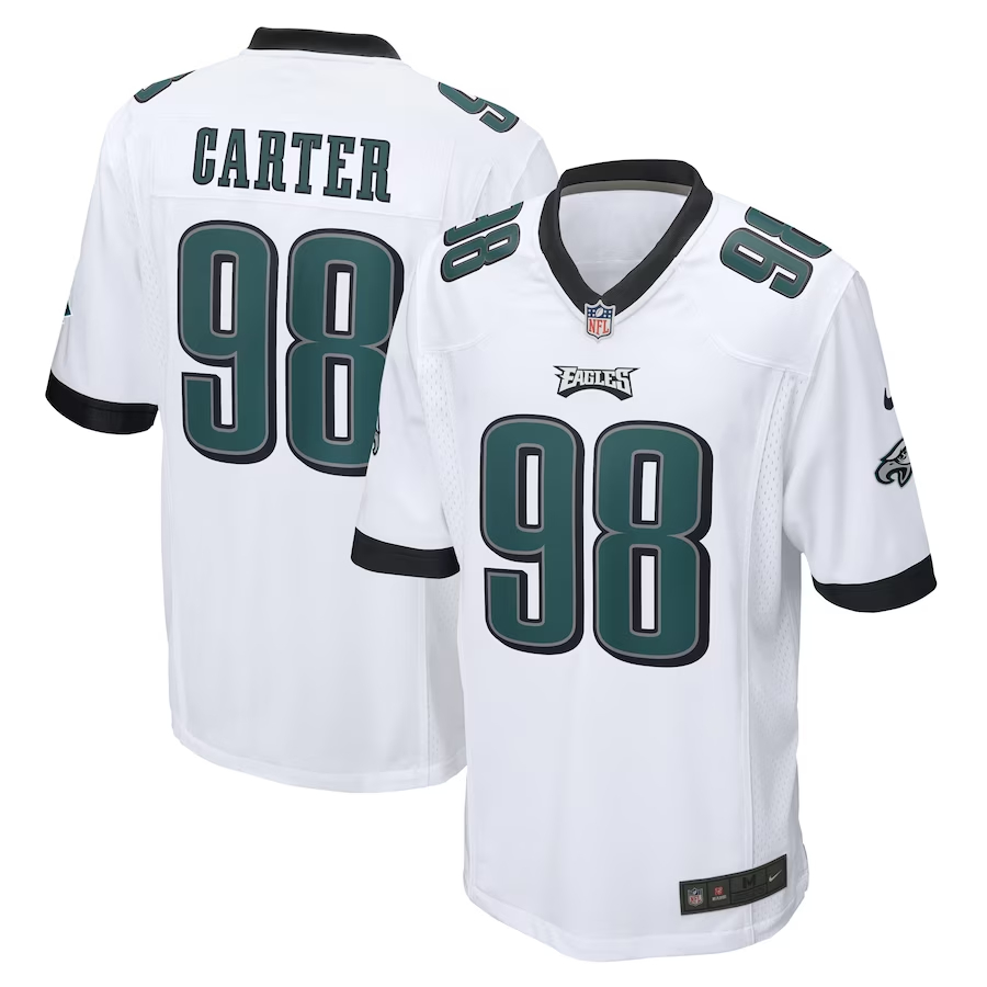 Nike Jalen Carter Philadelphia Eagles White Game Jersey