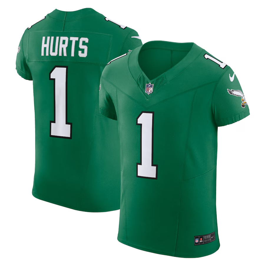 Nike Jalen Hurts Philadelphia Eagles Kelly Green Alternate Vapor F.U.S.E. Elite Jersey