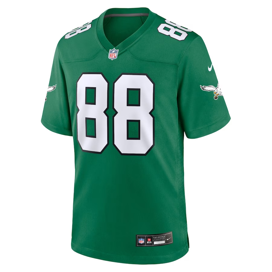 Nike Dallas Goedert Philadelphia Eagles Kelly Green Alternate Game Player Jersey