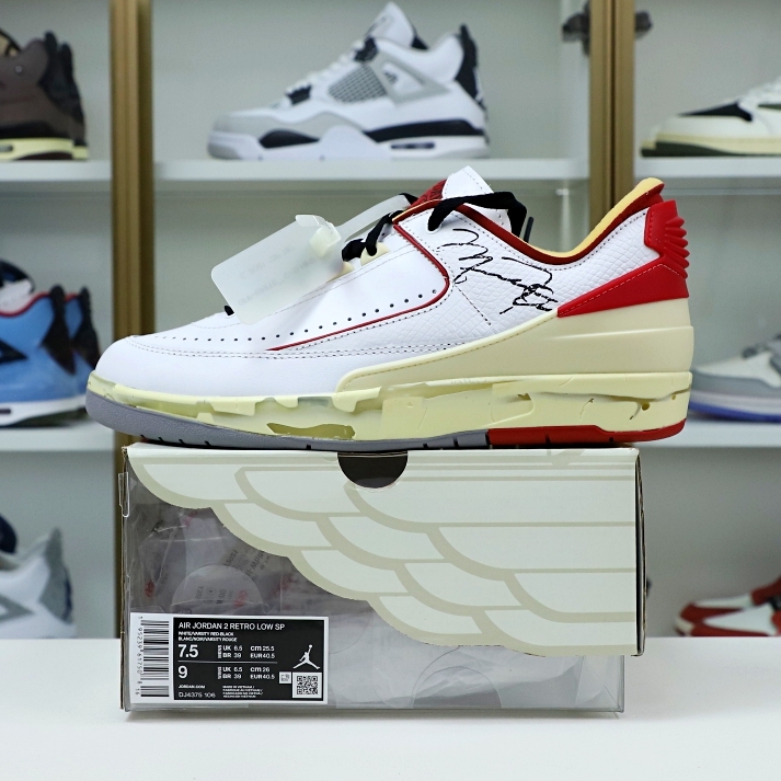 OFF-WHITE X AIR JORDAN 2 RETRO LOW SP 'WHITE VARSITY RED'