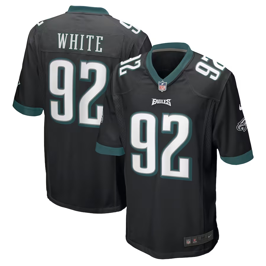 Nike Reggie White Philadelphia Eagles Black Retired Player Alternate Game Jersey