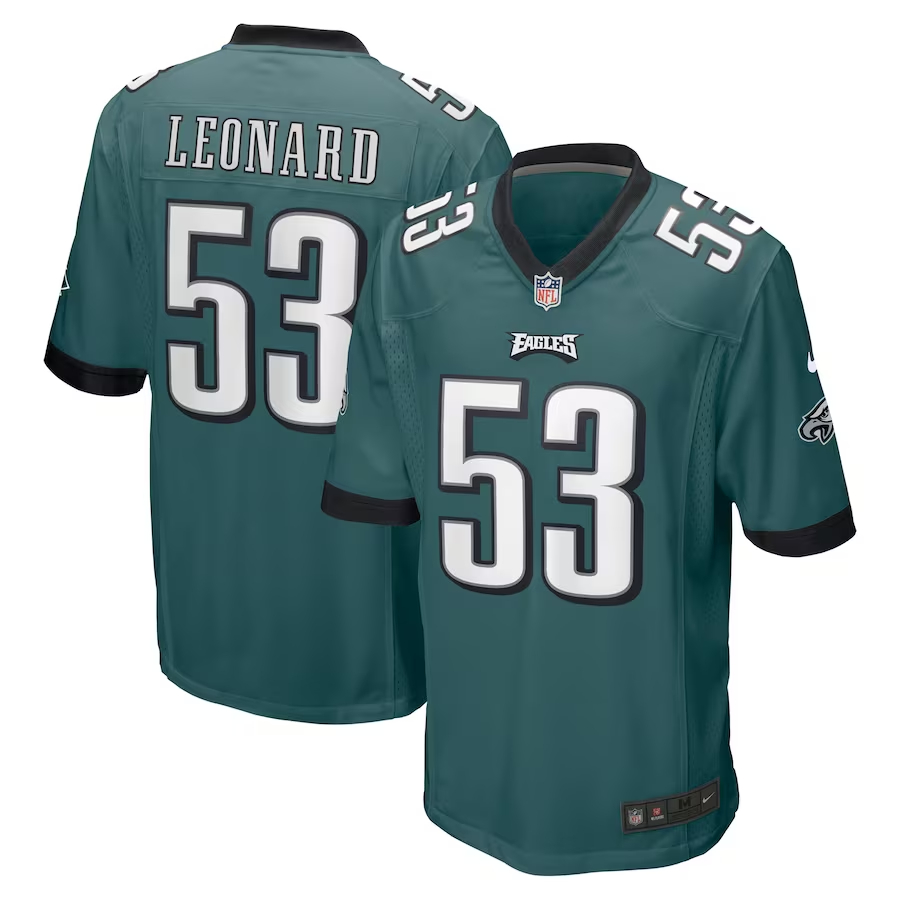 Nike Shaquille Leonard Philadelphia Eagles Midnight Green Game Jersey
