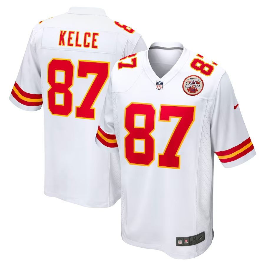 Nike Travis Kelce Kansas City Chiefs White Player Game Jersey