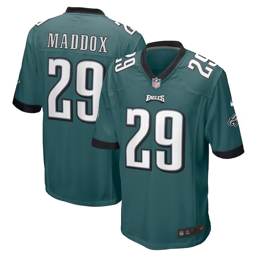 Nike Avonte Maddox Philadelphia Eagles Midnight Green Game Jersey