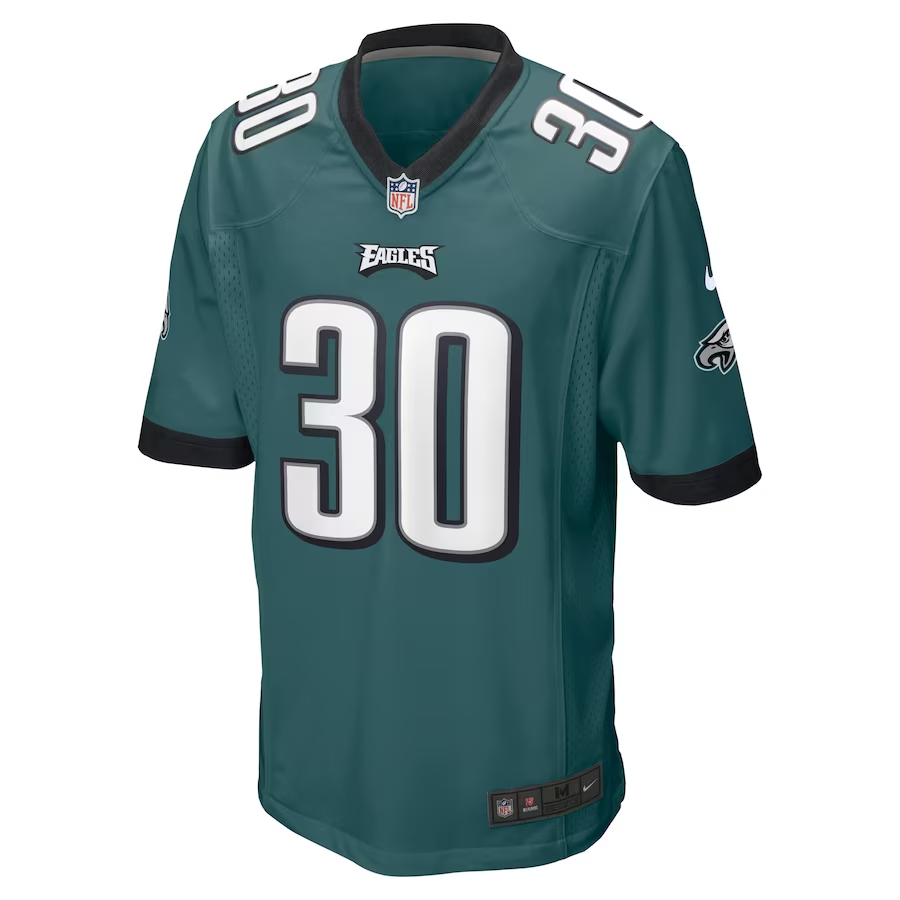 Nike Justin Evans Philadelphia Eagles Midnight Green Game Player Jersey