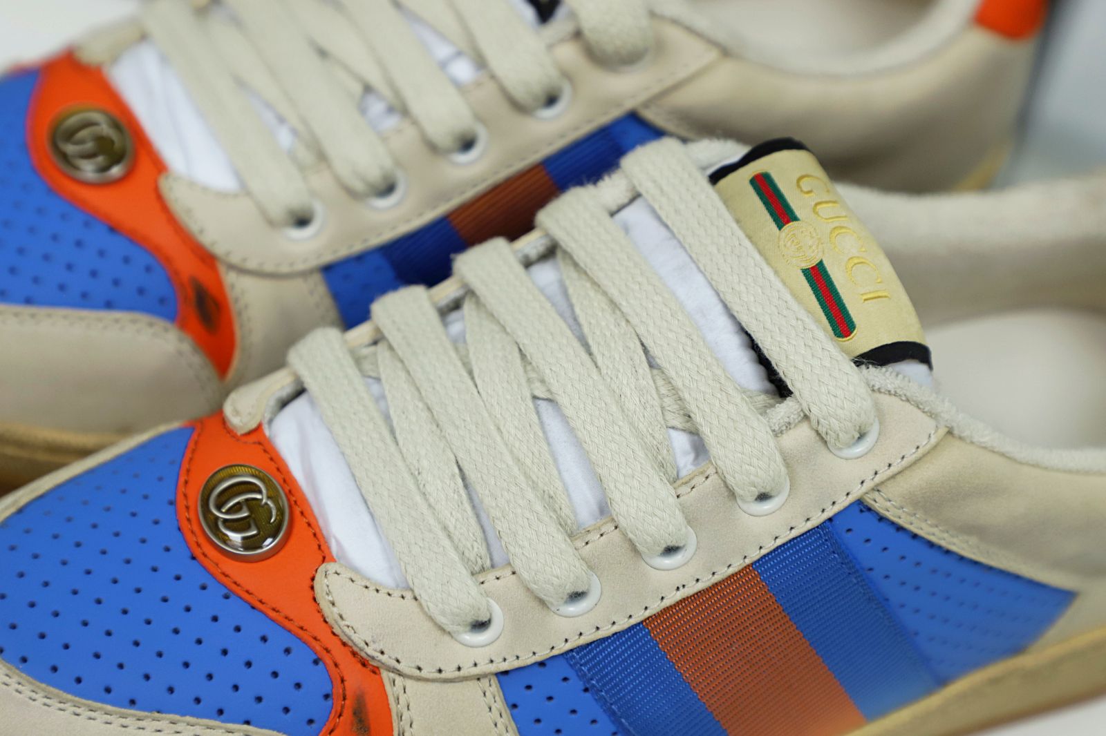 GUCCl  Screener Leather Sneaker GG