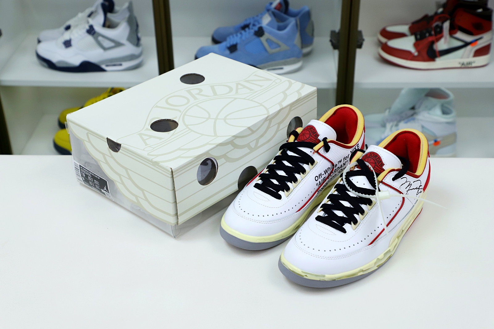 OFF-WHITE X AIR JORDAN 2 RETRO LOW SP 'WHITE VARSITY RED'