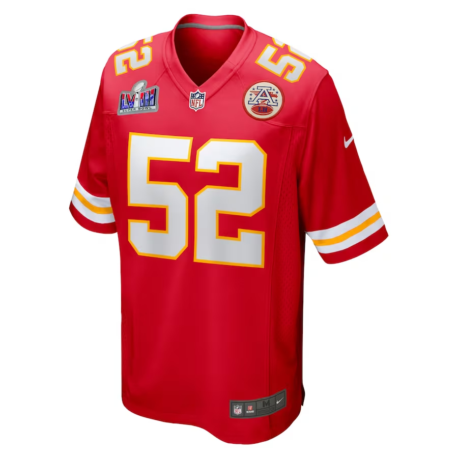 Nike Creed Humphrey Kansas City Chiefs Red Super Bowl LVIII Game Jersey