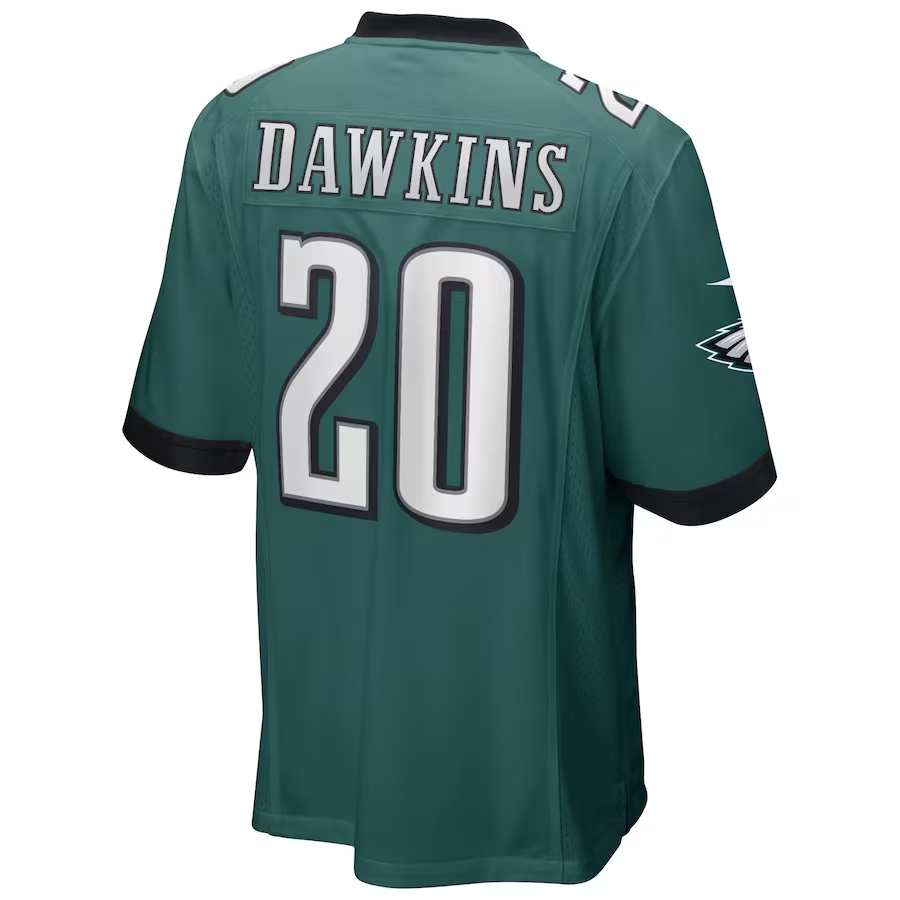 Nike Brian Dawkins Philadelphia Eagles Midnight Green Game Retired Player Jersey