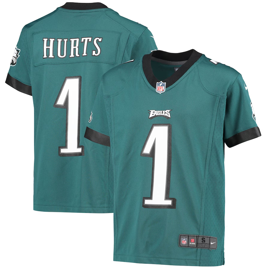 Nike Jalen Hurts Philadelphia Eagles Youth Green Game Jersey