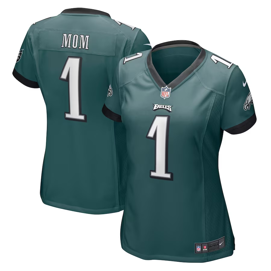 Nike Number 1 Mom Philadelphia Eagles Women's Midnight Green Game Jersey