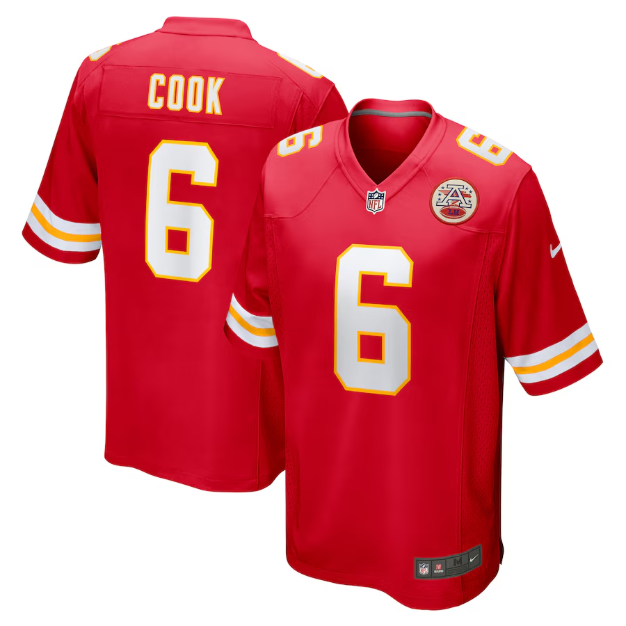 Nike Bryan Cook Kansas City Chiefs Red Game Player Jersey