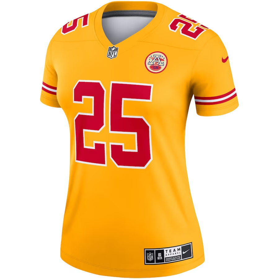 Nike Clyde Edwards-Helaire Kansas City Chiefs Women's Gold Inverted Legend