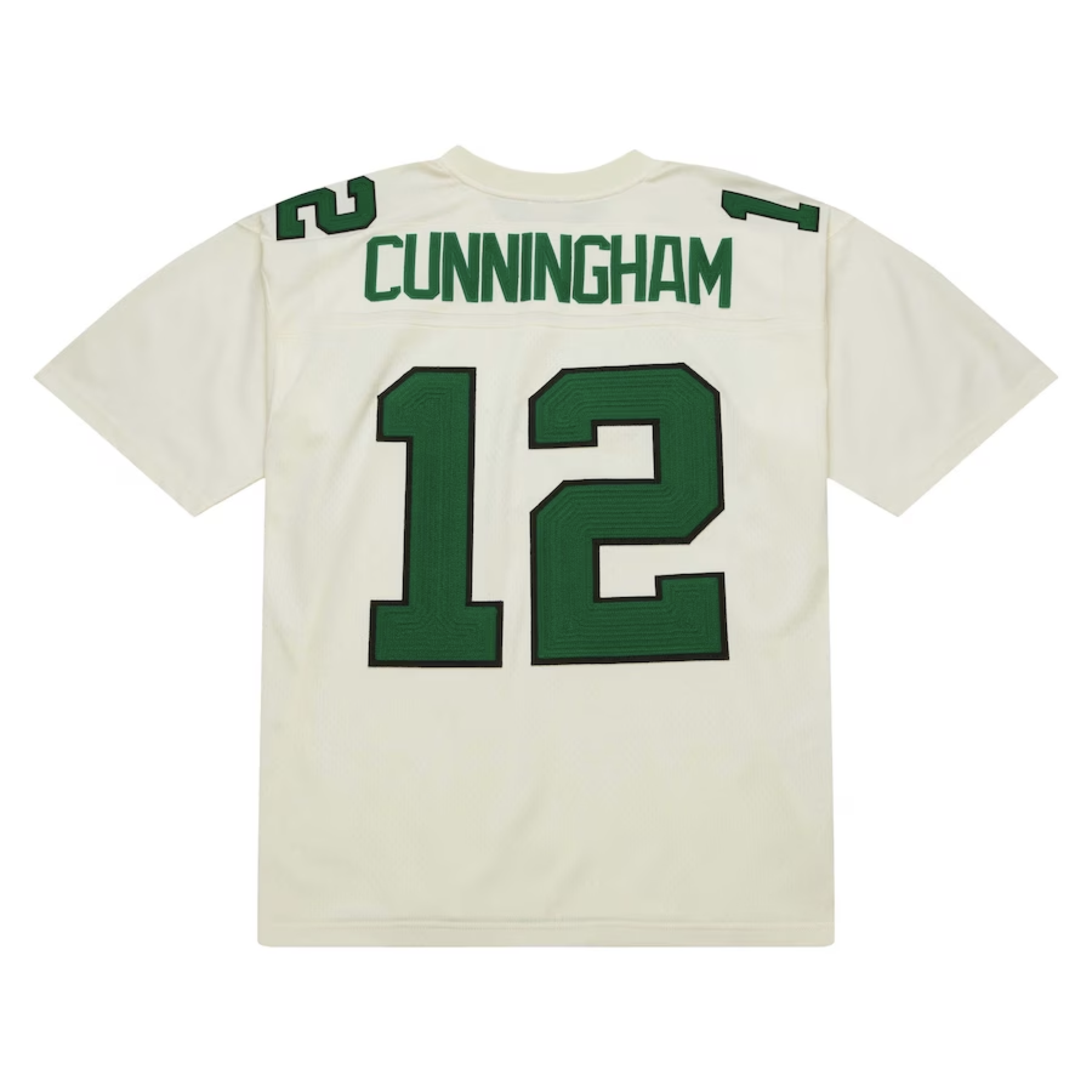 Mitchell & Ness Randall Cunningham Philadelphia Eagles Cream Chainstitch Legacy Jersey