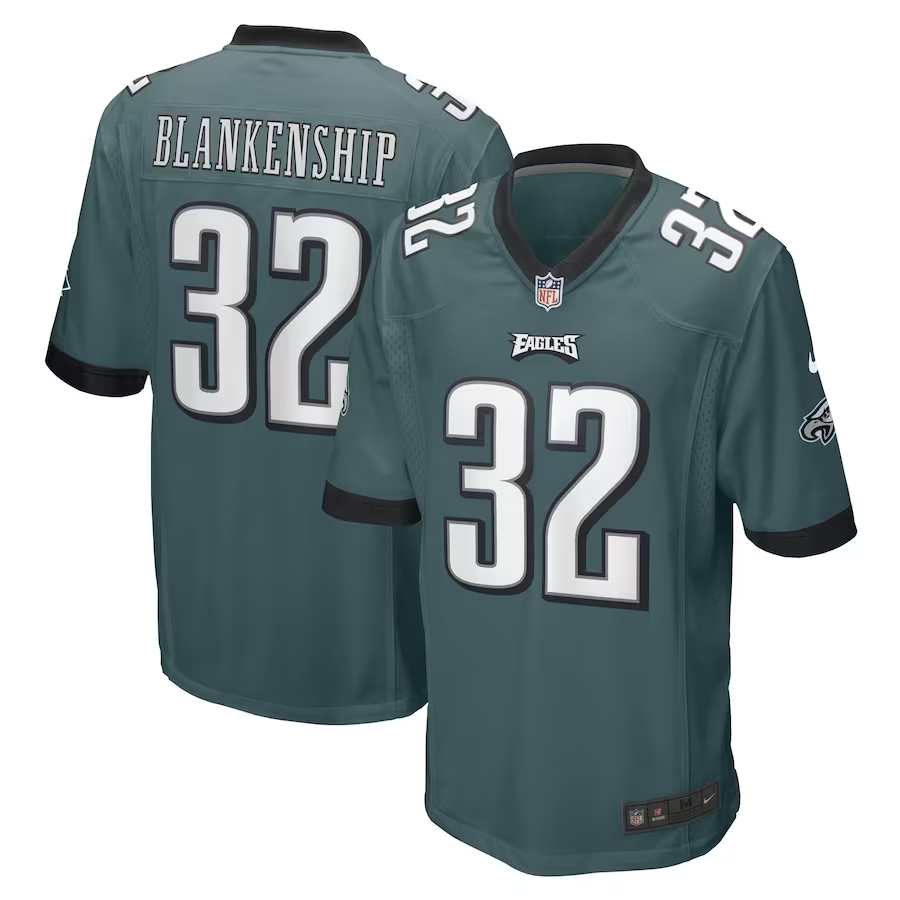 Nike Reed Blankenship Philadelphia Eagles Midnight Green Game Player Jersey
