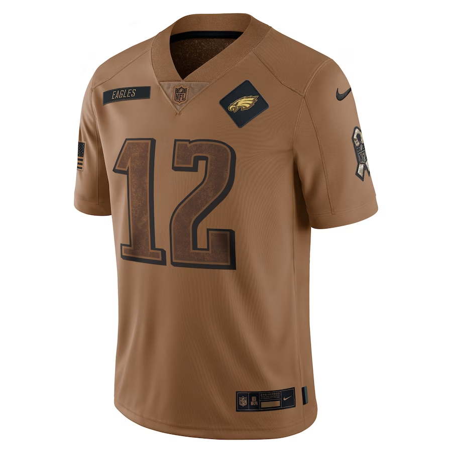 Nike Randall Cunningham Philadelphia Eagles Brown 2023 Salute To Service Retired Player Limited Jersey