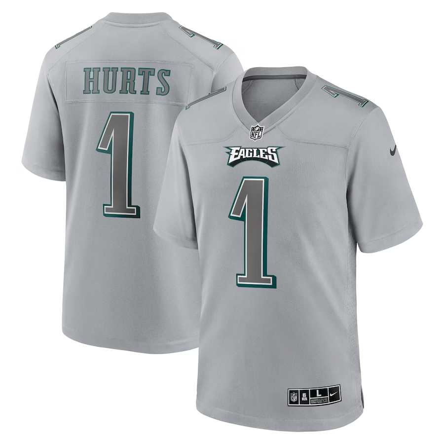 Nike Jalen Hurts Philadelphia Eagles Gray Atmosphere Fashion Game Jersey