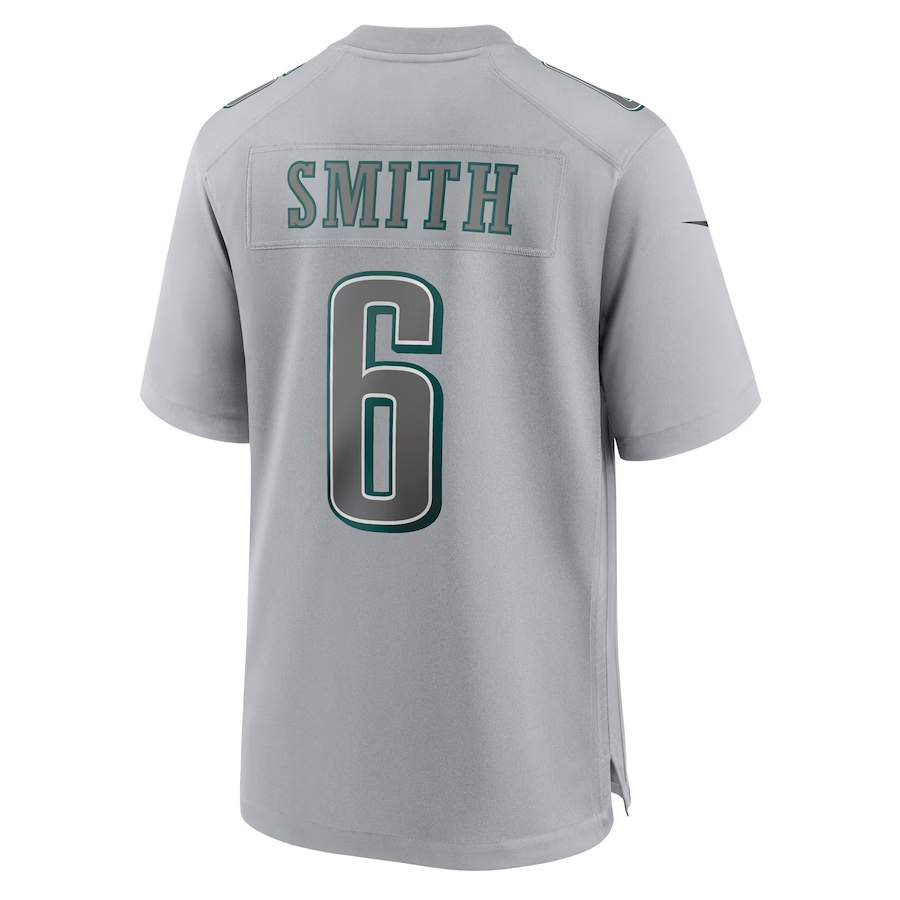 Nike DeVonta Smith Philadelphia Eagles Gray Super Bowl LVII Patch Atmosphere Fashion Game Jersey