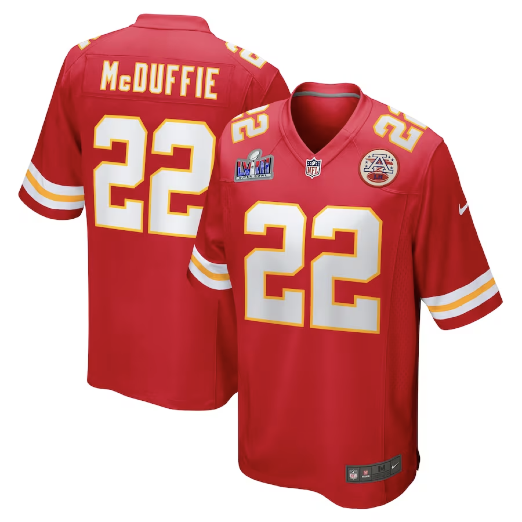Nike Trent McDuffie Kansas City Chiefs Red Super Bowl LVIII Game Jersey