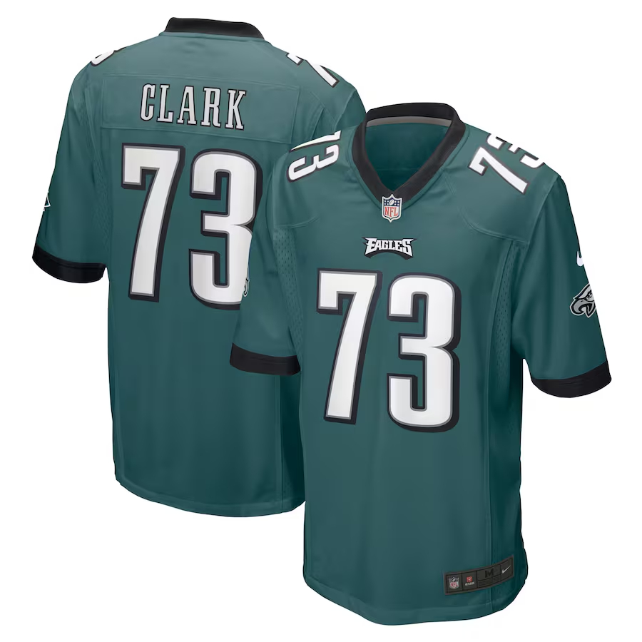 Nike Le'Raven Clark Philadelphia Eagles Midnight Green Game Jersey