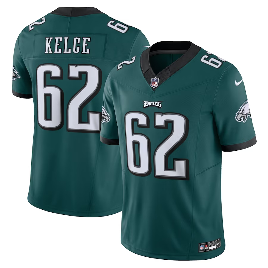 Nike Jason Kelce Philadelphia Eagles Midnight Green Vapor F.U.S.E. Limited Jersey