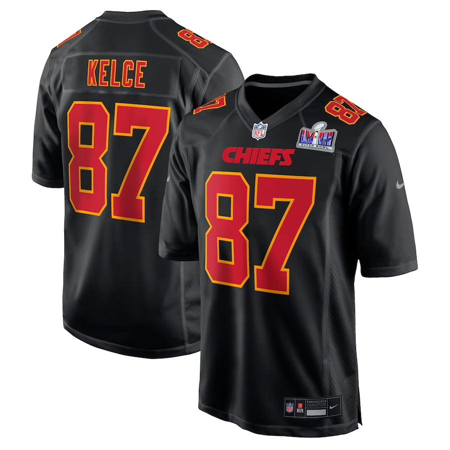 Reviews Nike Travis Kelce Kansas City Chiefs Black Super Bowl LVIII Carbon Fashion G FLYSNKRS