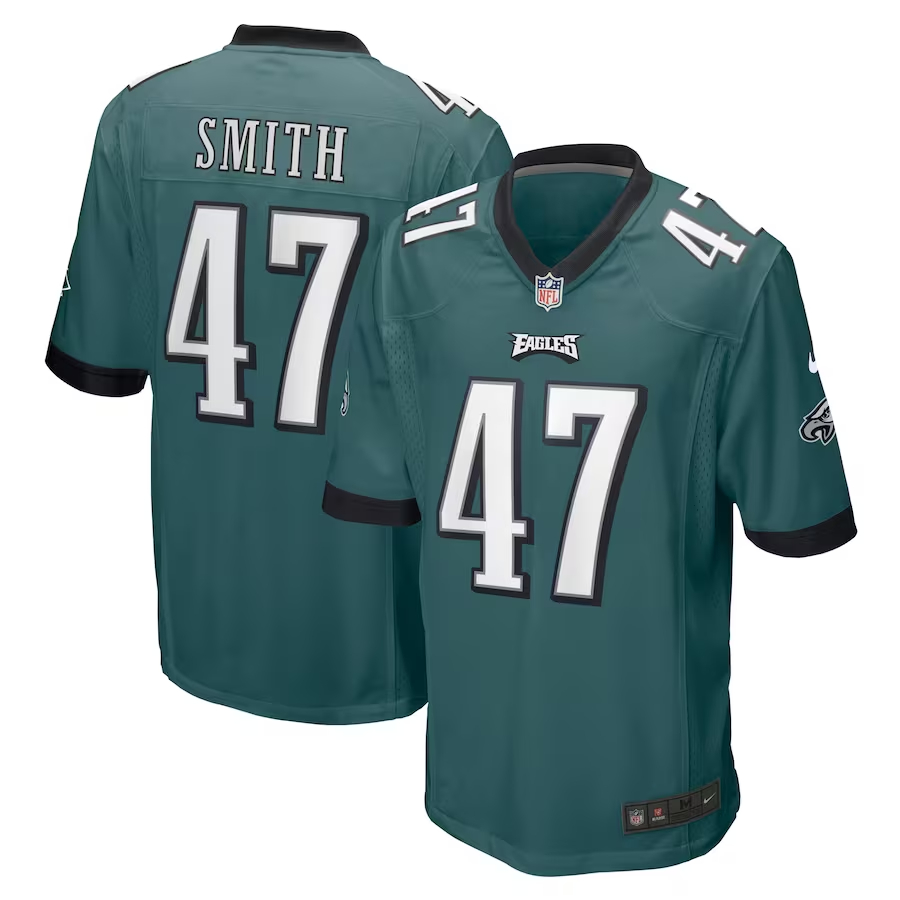 Nike Brandon Smith Philadelphia Eagles Midnight Green Game Jersey