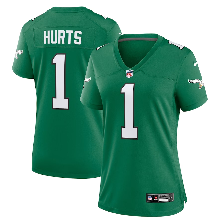 Nike Jalen Hurts Philadelphia Eagles Women's Kelly Green Game Player Jersey