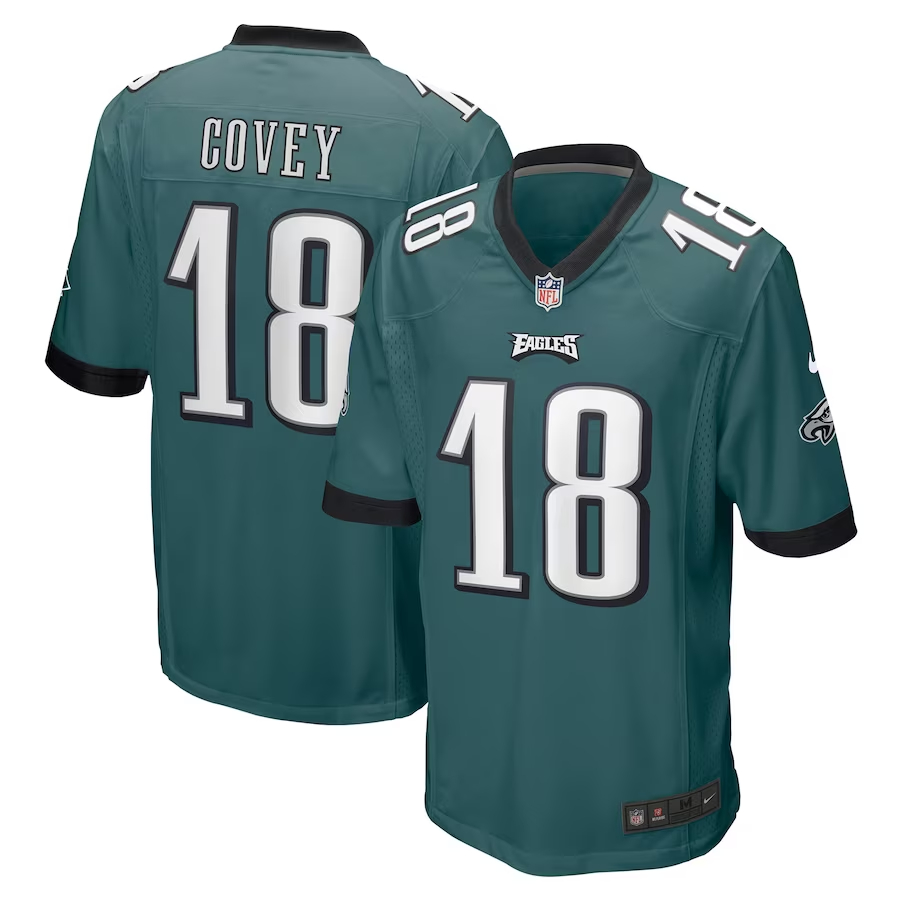 Nike Britain Covey Philadelphia Eagles Midnight Green Home Game Player Jersey