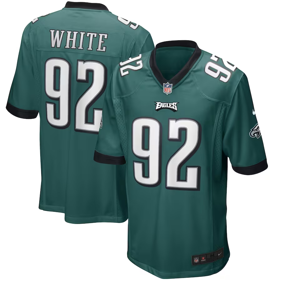 Nike Reggie White Philadelphia Eagles Midnight Green Game Retired Player Jersey