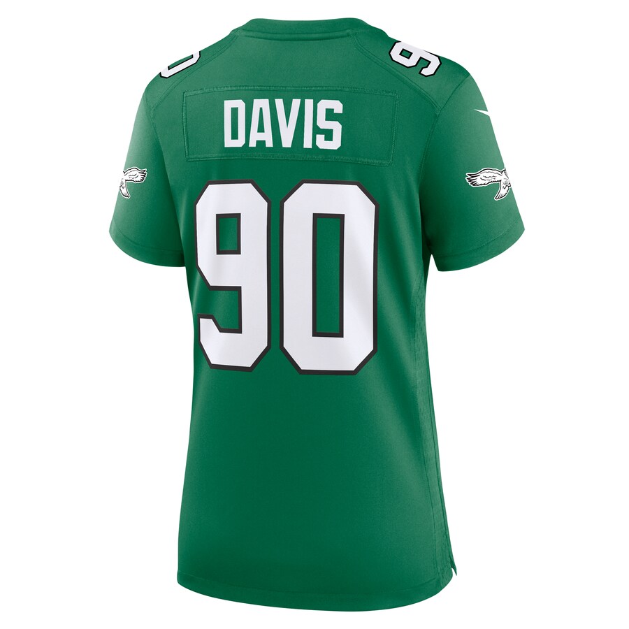 Nike Jordan Davis Philadelphia Eagles Women's Kelly Green Alternate Game Jersey