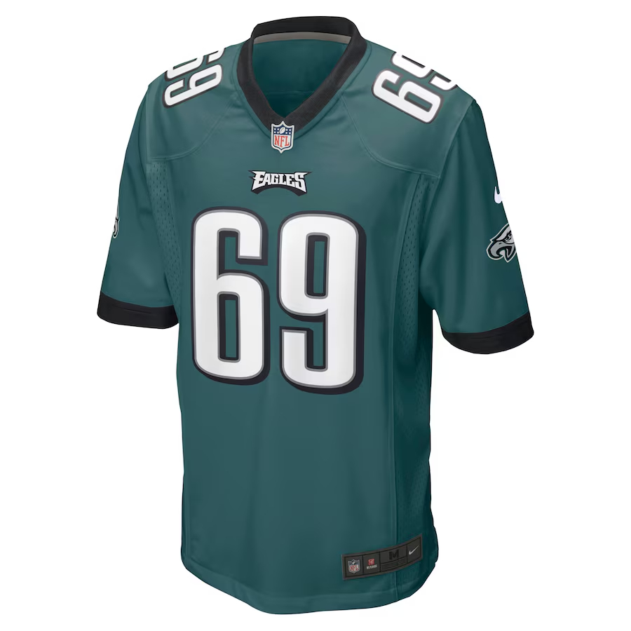 Nike Landon Dickerson Philadelphia Eagles Midnight Green Game Player Jersey