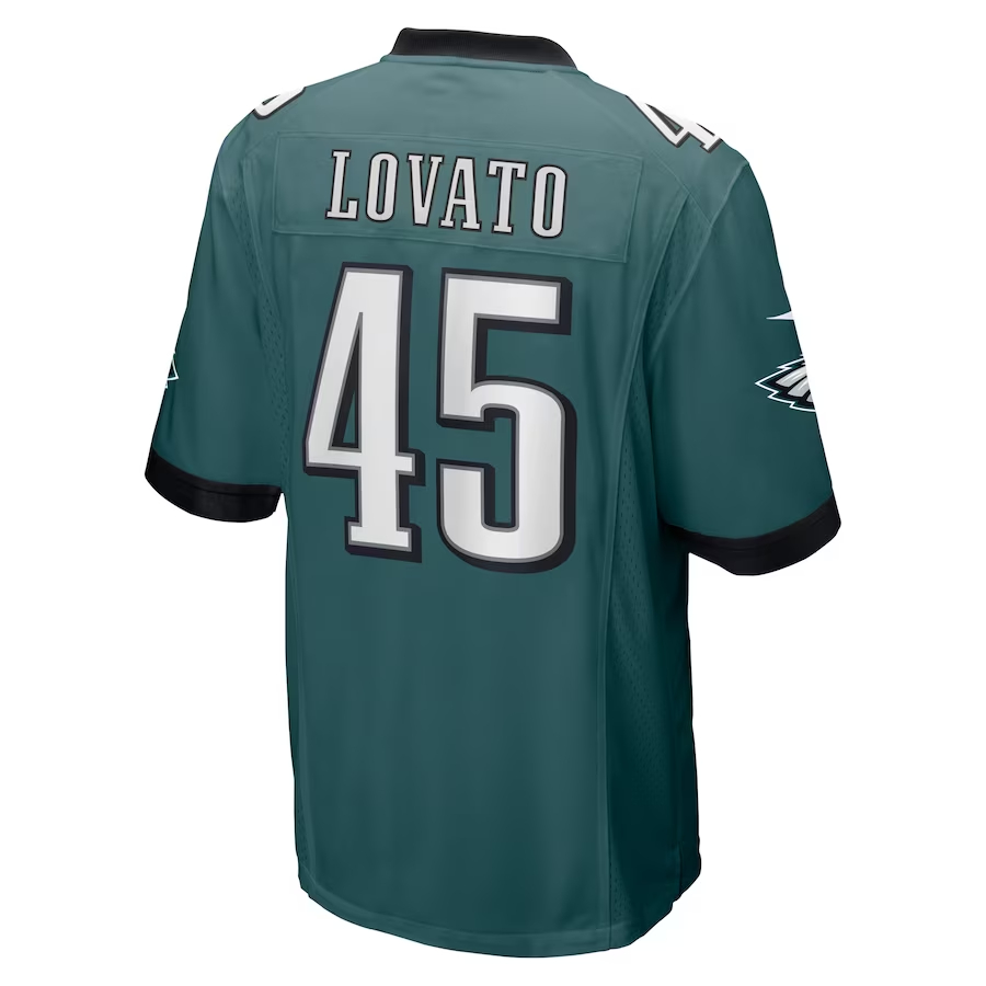 Nike Rick Lovato Philadelphia Eagles Midnight Green Game Jersey