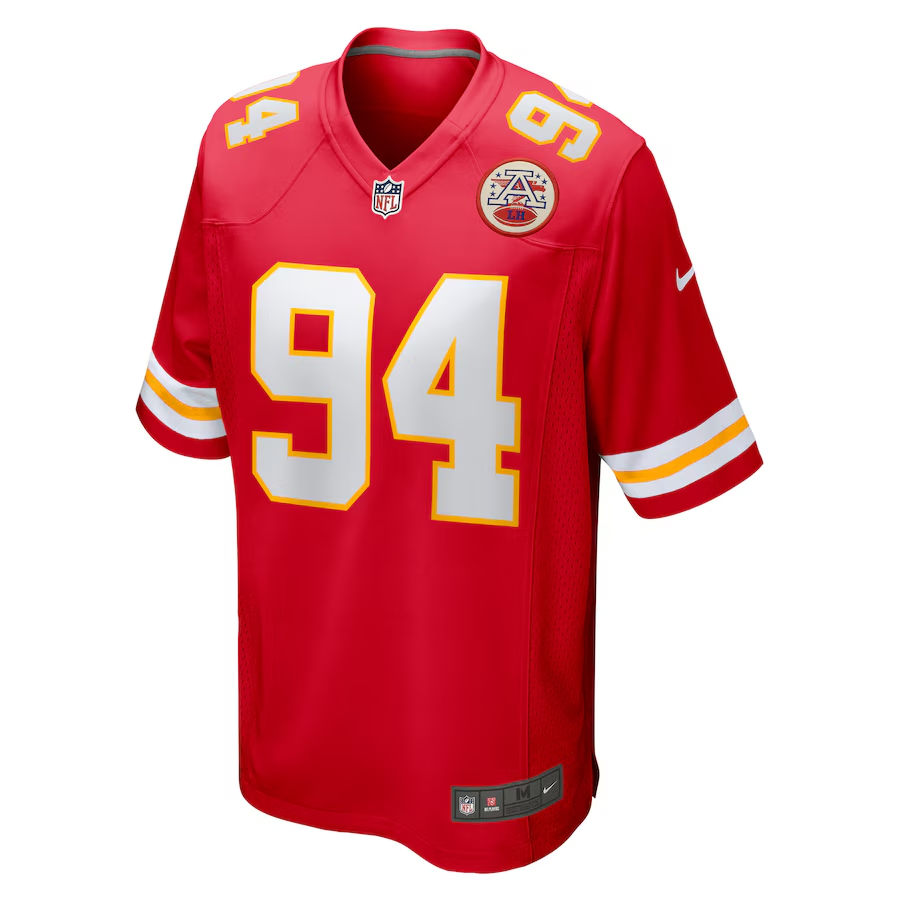 Nike Malik Herring Kansas City Chiefs Red Team Game Player Jersey
