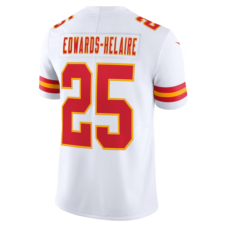 Nike Clyde Edwards-Helaire Kansas City Chiefs White Vapor Limited Jersey