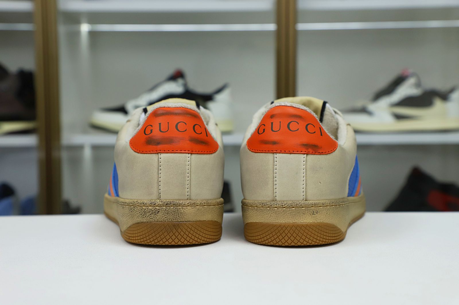 GUCCl  Screener Leather Sneaker GG