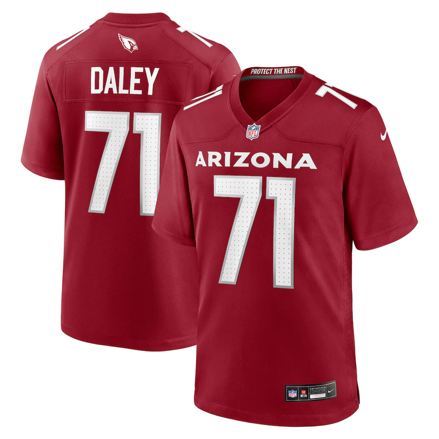 Nike Dennis Daley Arizona Cardinals Cardinal Game Player Jersey