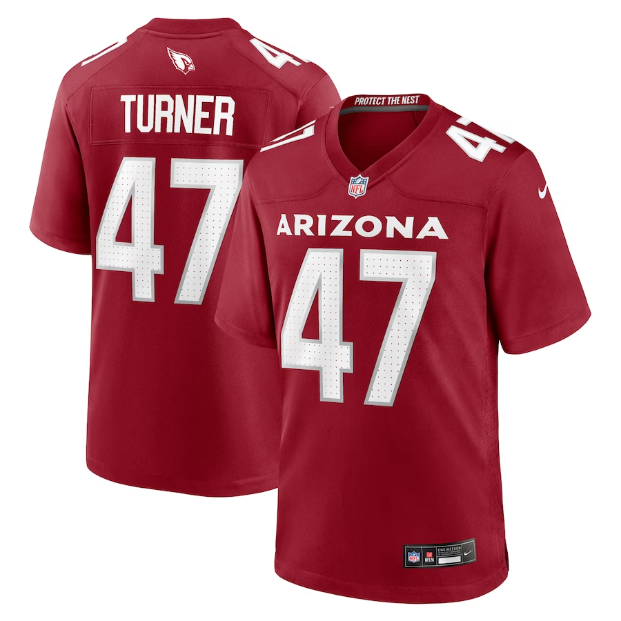 Nike Ezekiel Turner Arizona Cardinals Cardinal Team Game Jersey
