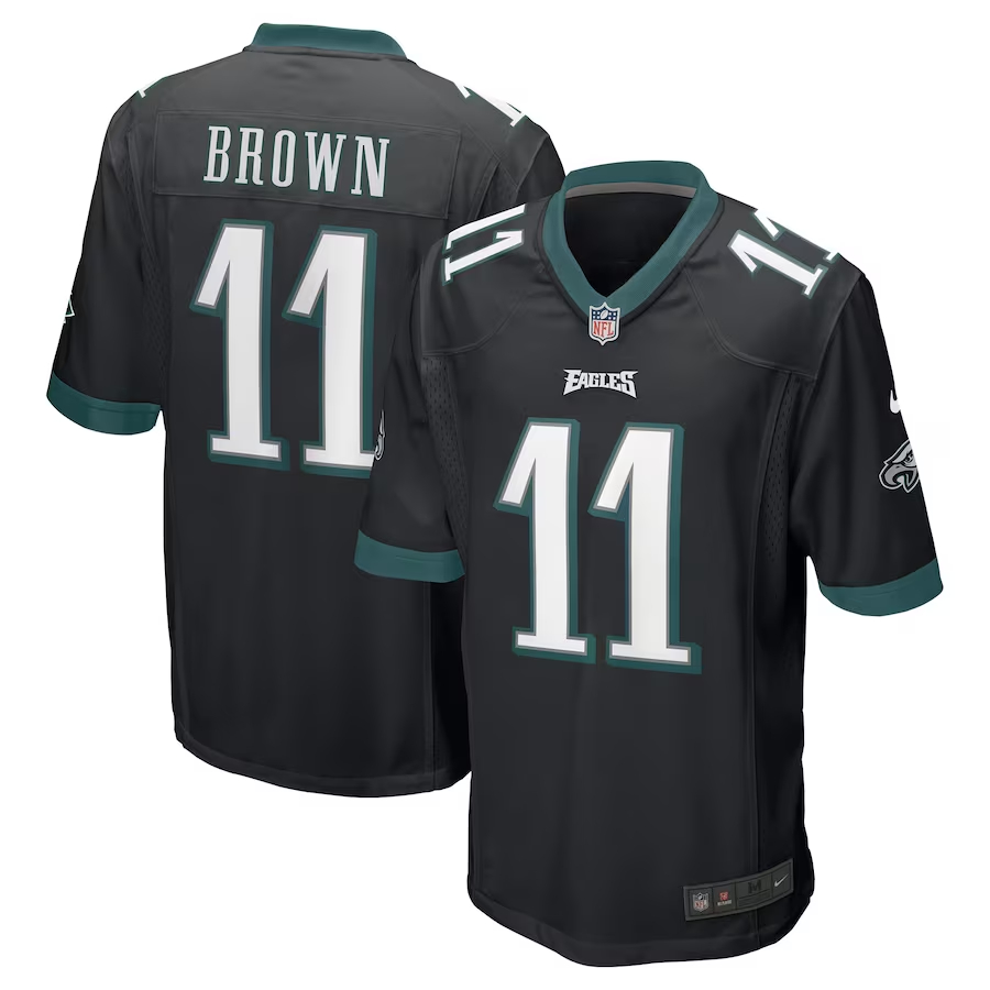 Nike A.J. Brown Philadelphia Eagles Black Game Jersey