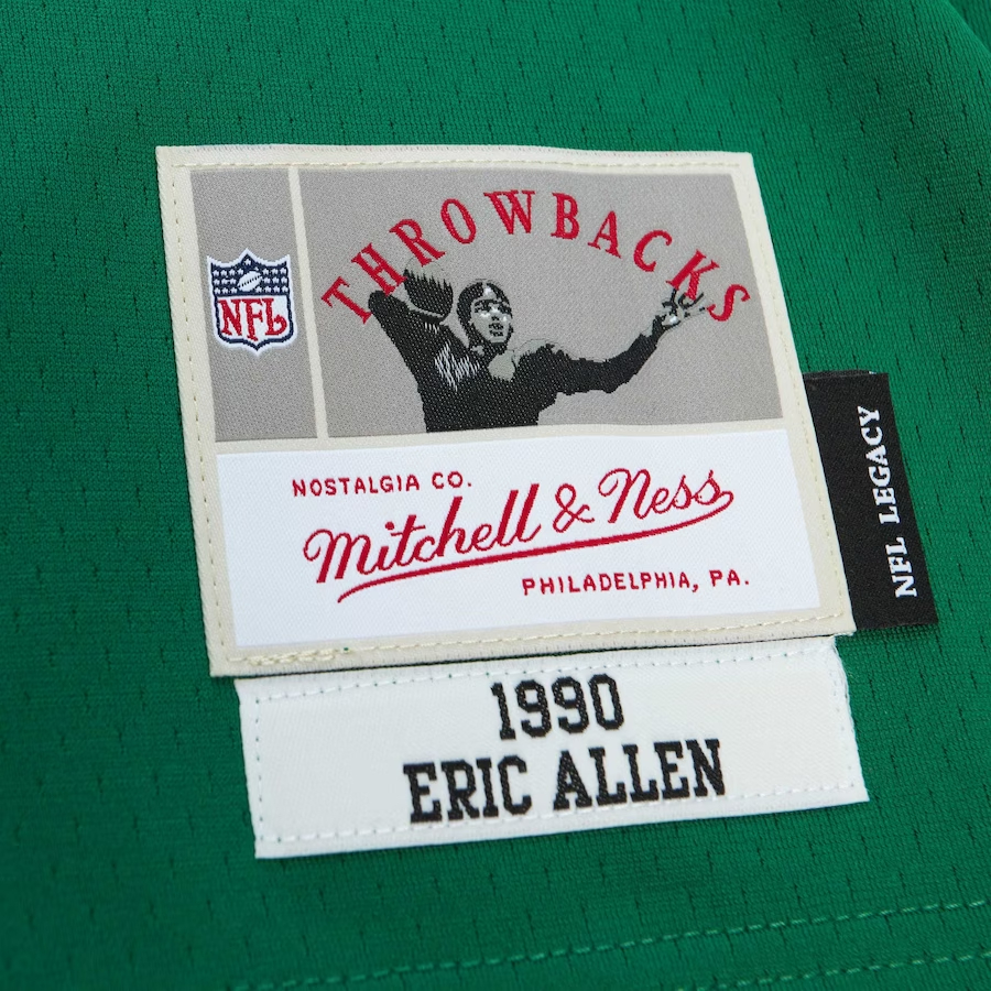 Mitchell & Ness Eric Allen Philadelphia Eagles Kelly Green Le