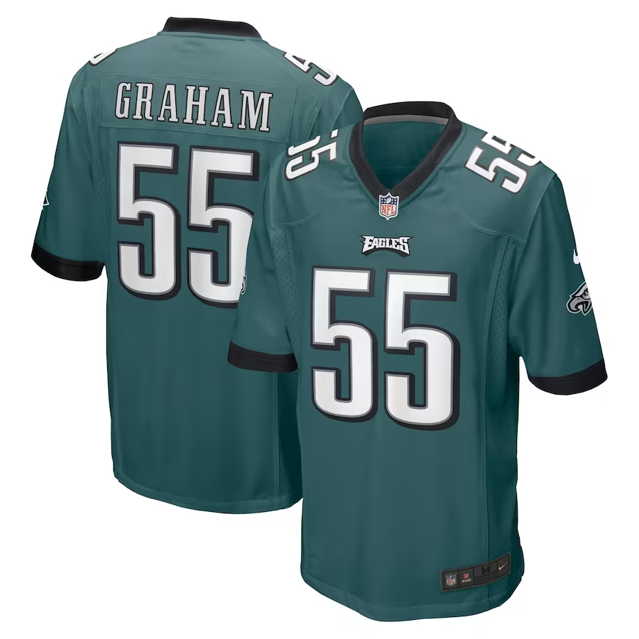 Nike Brandon Graham Philadelphia Eagles Midnight Green Game Jersey