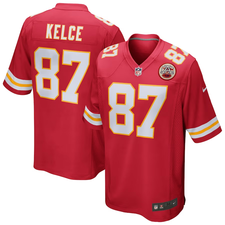Nike Travis Kelce Kansas City Chiefs Red Game Jersey