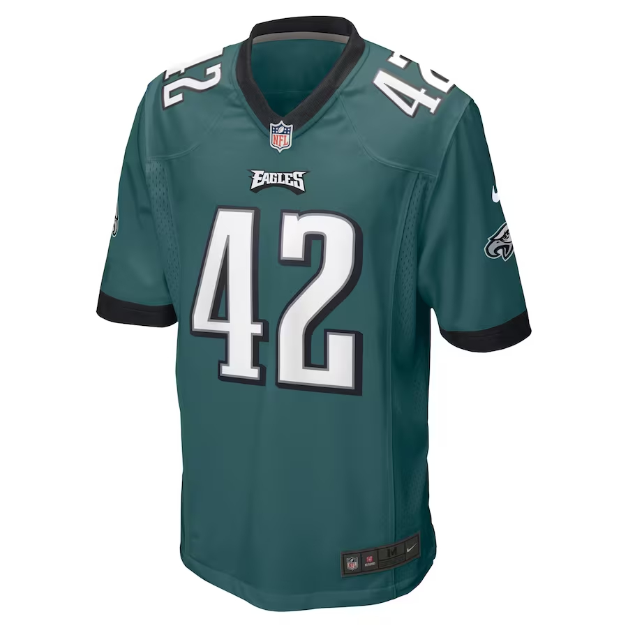 Nike Kindle Vildor Philadelphia Eagles Midnight Green Game Jersey