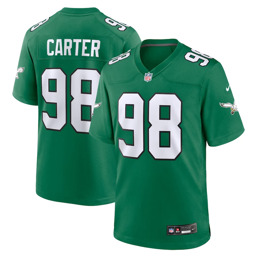 Nike Jalen Carter Philadelphia Eagles Kelly Green Alternate Game Jersey