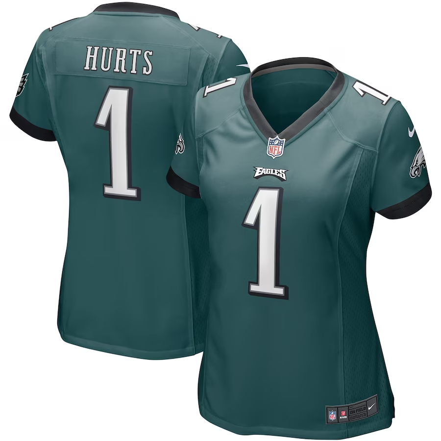 Nike Jalen Hurts Philadelphia Eagles Women's Midnight Green Team Game Jersey