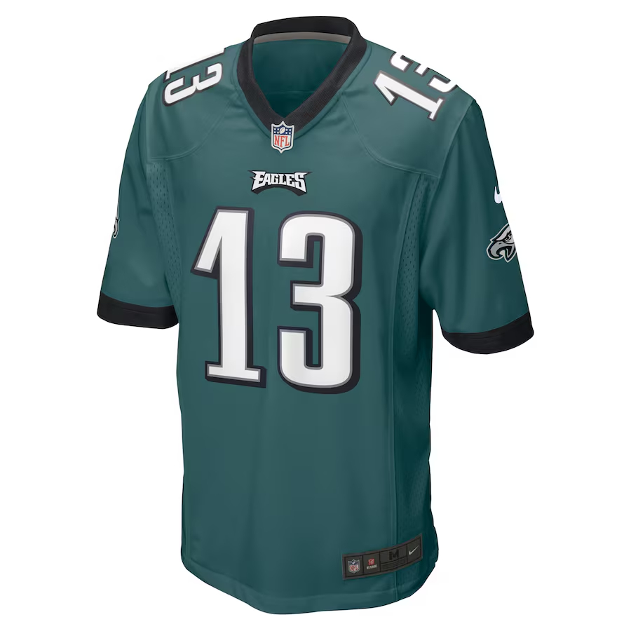 Nike Olamide Zaccheaus Philadelphia Eagles Men's Midnight Green Game Jersey